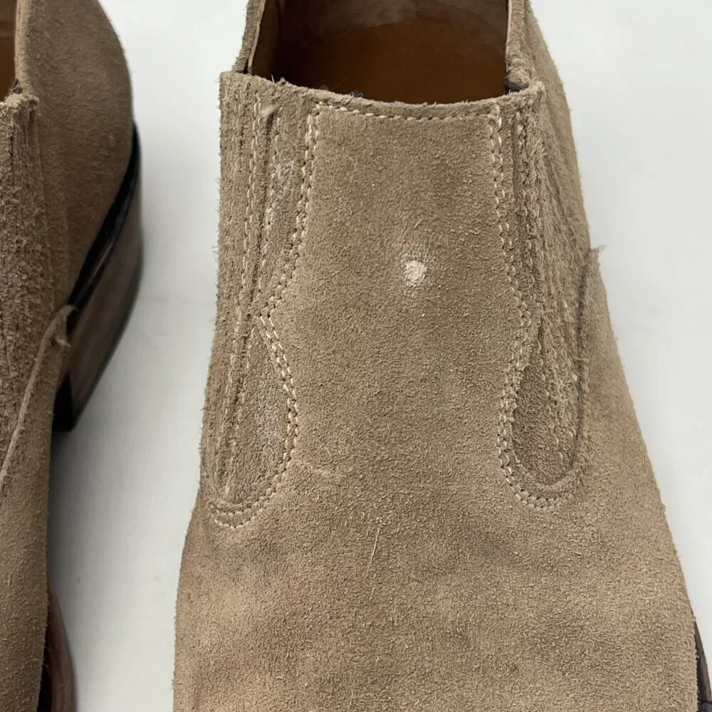 FRYE Billie Shootie booties 8 shoes taupe suede western women